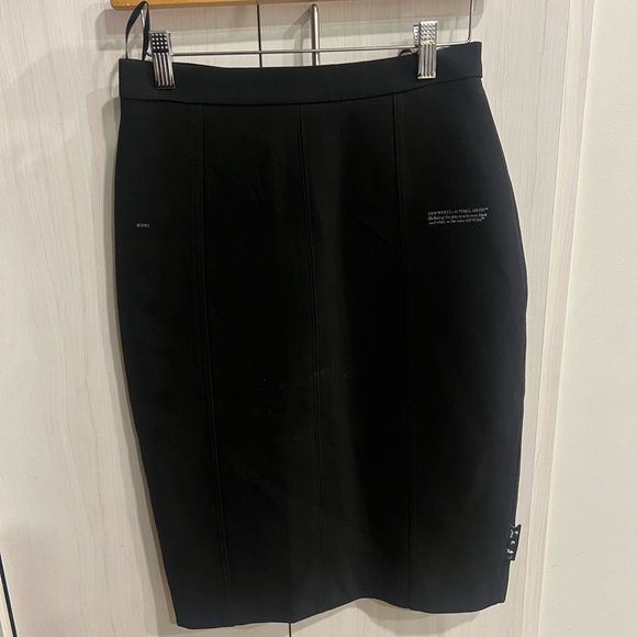Off WHITE Black Pencil Skirt - Picture 5 of 6